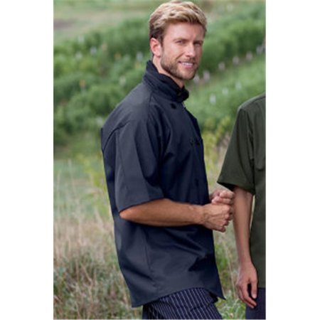 NATHAN CALEB Large Short Sleeve Chef Coat in Navy NA141346